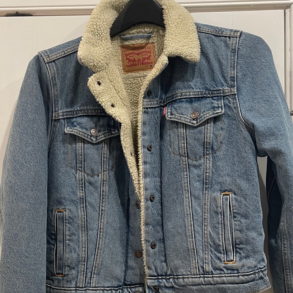 Levi's Blue Denim Jacket with Cream Lining